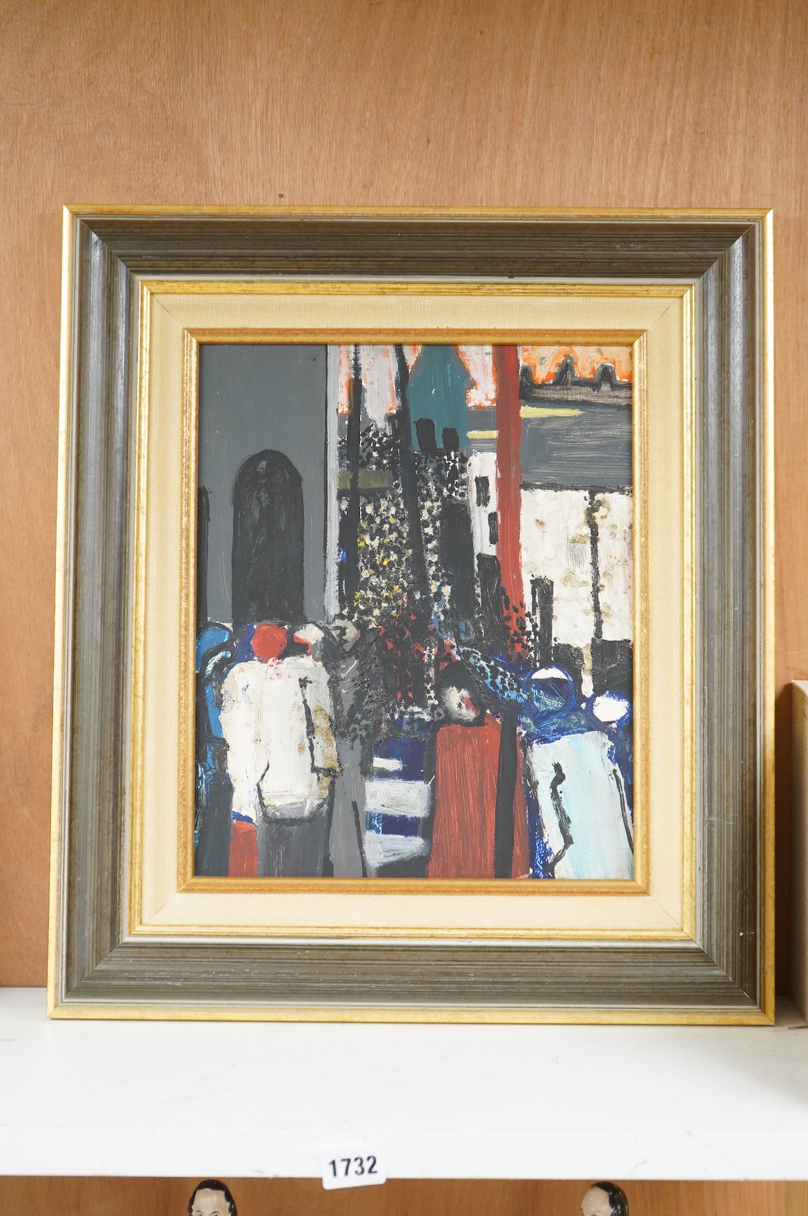 Mid Century school, 'The tumble, Garndiffaith’, label verso, oil on board, 32 x 26cm